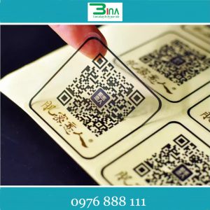 Mẫu tem QR code chất liệu PET