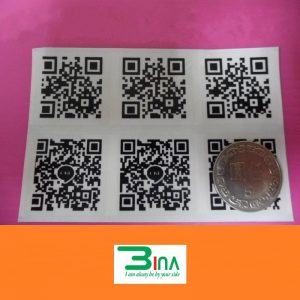 Tem QR code bằng chất liệu xi bạc